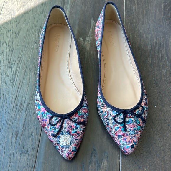 J. Crew Shoes - J Crew colorful fabric pointed toe flats 6.5